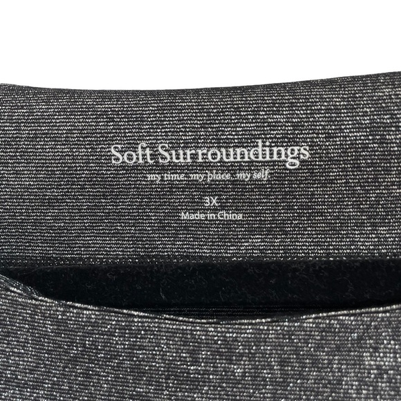 Soft Surroundings Metallic Ruched Blouse, Size 3X - Picture 4 of 5